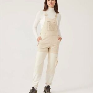 Outdoor Voices Beige and White Jumpsuit